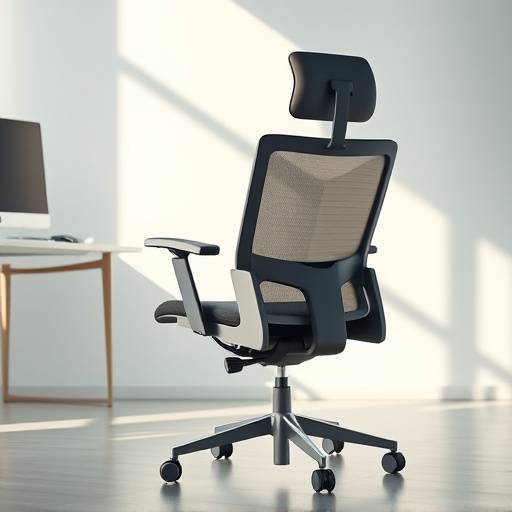 Cadeira ergonômica para escritório com apoio lombar